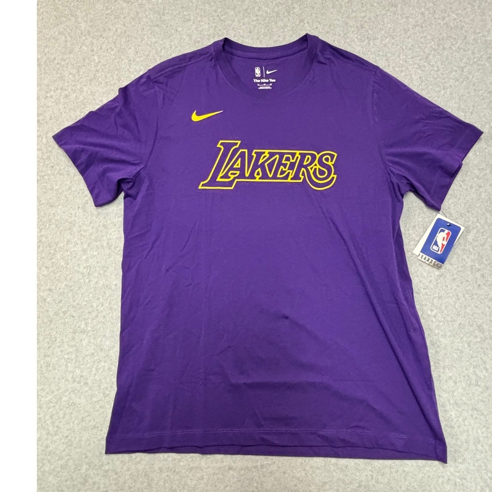 Nike NBA Los Angeles Lakers Purple T-Shirt Mens XL HQ9053-504